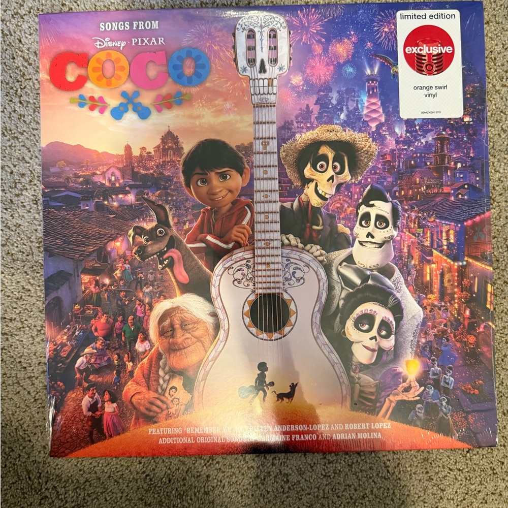 Disney Pixar Coco Vinyl - Vibrant Orange and White. SEALED EXCLUSIVE edition